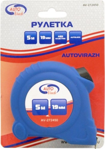 Рулетка измерительная Autovirazh AV-272450 5 м х 19 мм