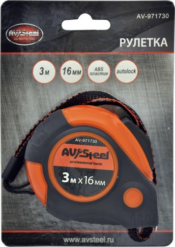 Рулетка измерительная AV Steel AV-971730 3 м х 16 мм