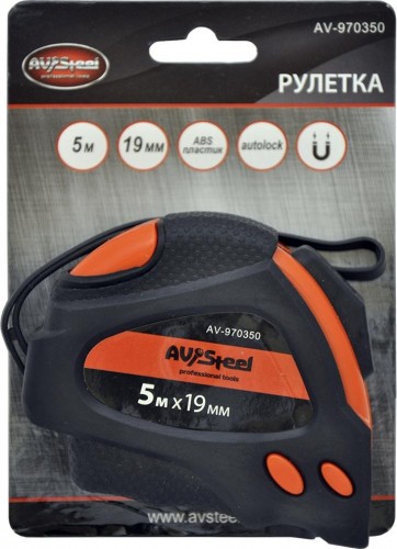 Рулетка измерительная AV Steel AV-970350 5 м х 19 мм