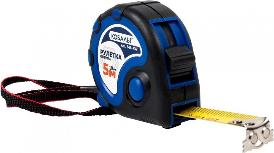 Рулетка Кобальт 646-737 оптима 5мx19мм двухкомпонентный корпус - изображение 2