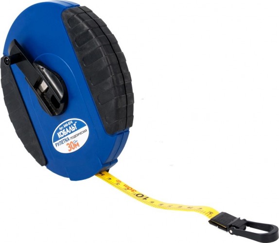Рулетка Кобальт 646-874 геодезическая 30мx13мм закрытый корпус фибергласов