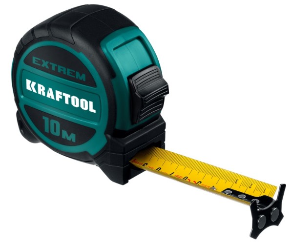Рулетка KRAFTOOL 34127-10 Extrem 10м х32мм, со сверх широким полотном