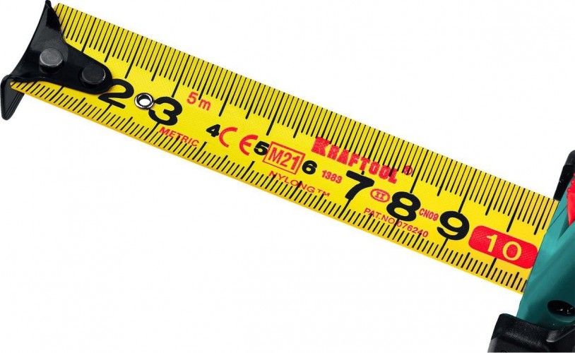 Рулетка KRAFTOOL X-Drive 10м/25мм с ударостойким обрезиненным корпусом 34122-10 - изображение 4