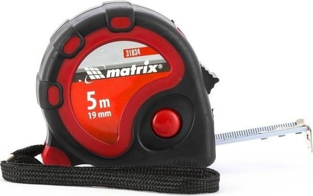 Рулетка MATRIX 5 мх19 мм status 3 fixations, двухкомпонентный корпус 31034