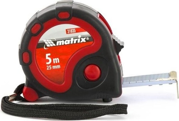 Рулетка MATRIX 5 мх25 мм status 3 fixations, двухкомпонентный корпус 31035
