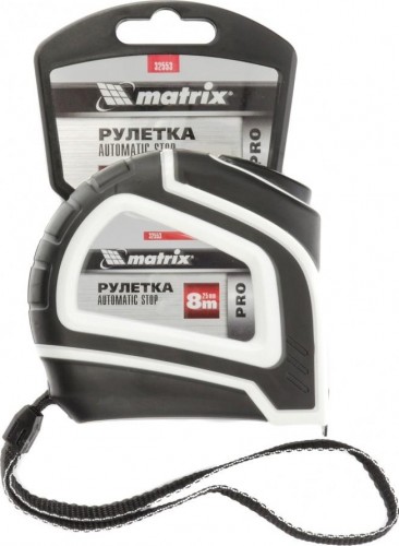 Рулетка MATRIX 8 мх25 мм autostop, , двухкомпонентный корпус, авто 32553 - изображение 3