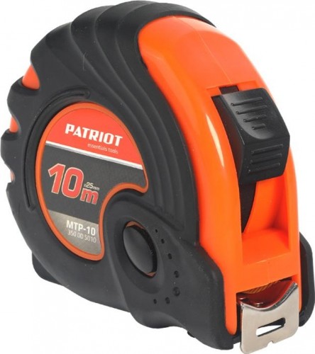 Рулетка PATRIOT MTP-10 10м, ударопрочный корпус, обрезиненная 350005010