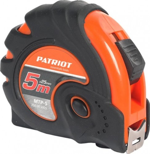 Рулетка PATRIOT MTP-5 5м, ударопрочный корпус, обрезиненная 350005005