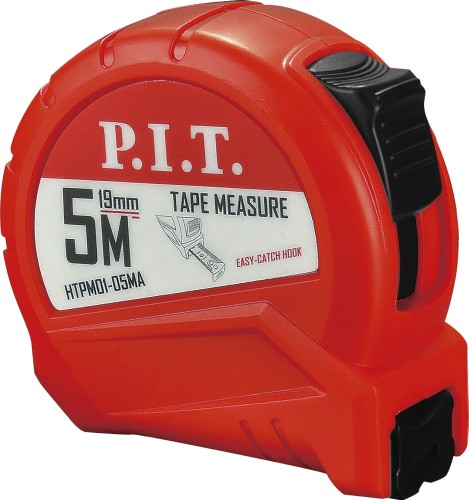 Рулетка P.I.T. HTPM01-05MA с фиксатором 5 м x19 мм