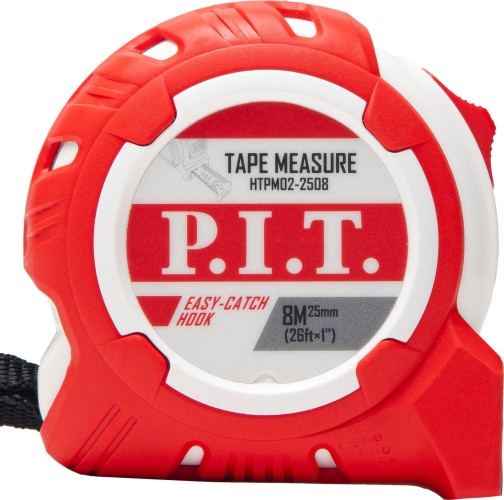 Рулетка P.I.T. HTPM02-2508 с фиксатором 8 м x25 мм