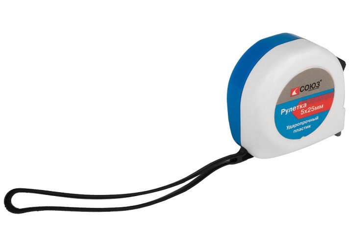 Рулетка СОЮЗ 20 525 5х25мм, пластиковый корпус 20525