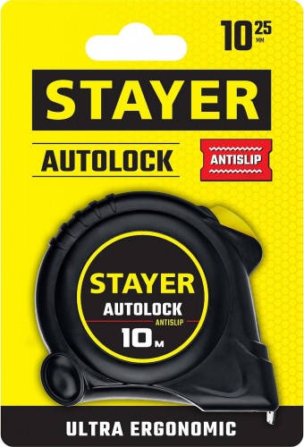 Рулетка STAYER АutoLock 10 / 25мм с автостопом 2-34126-10-25 - изображение 2