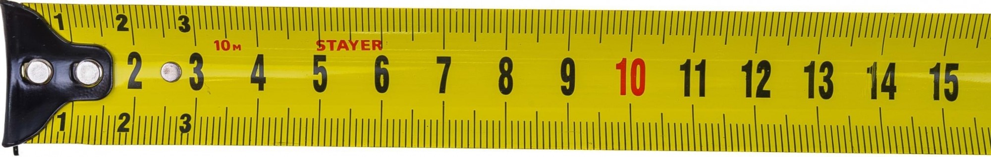 Рулетка STAYER BlackMax 10 / 25мм в ударостойком полностью обрезиненном корпу 3410-10_z02 - изображение 4