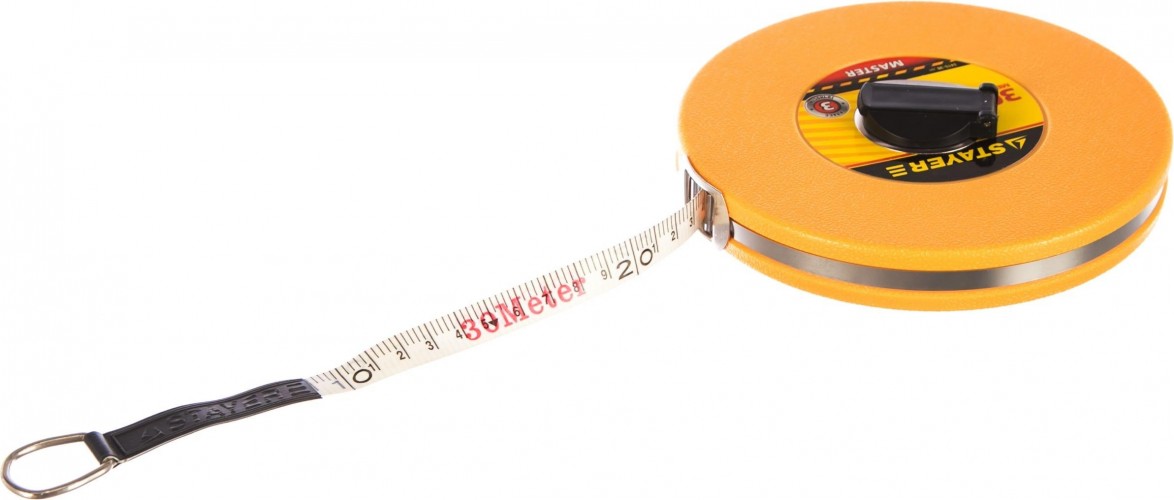 Рулетка STAYER F-30 мерная лента "master" фиберглассовое двустороннее  3415-30_z01