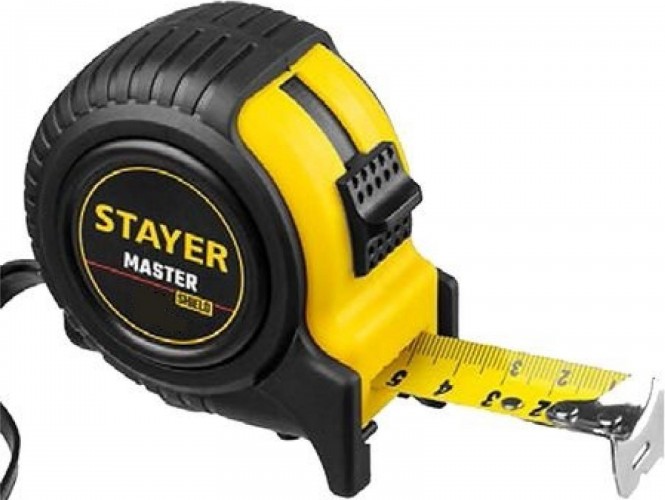 Рулетка STAYER MASTER 3м / 16мм в ударостойком обрезиненном корпусе 34025-03_z01