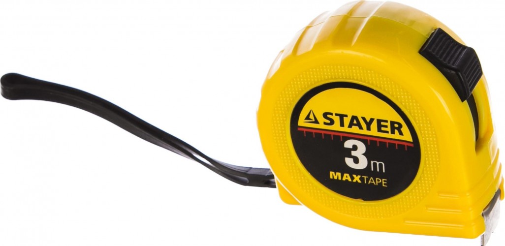 Рулетка STAYER MaxTape 3 / 16мм в ударопрочном корпусе из abs 34014-03-16