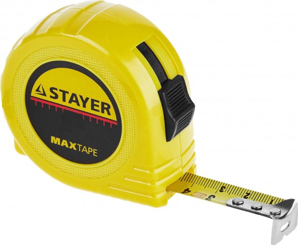 Рулетка STAYER MaxTape 5 / 19мм в ударопрочном корпусе из abs 34014-05-19