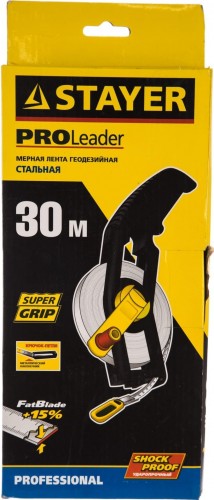 Рулетка STAYER PROLeader 30 мерная геодезийная лента "professional" 30м 2-34183-030 - изображение 3