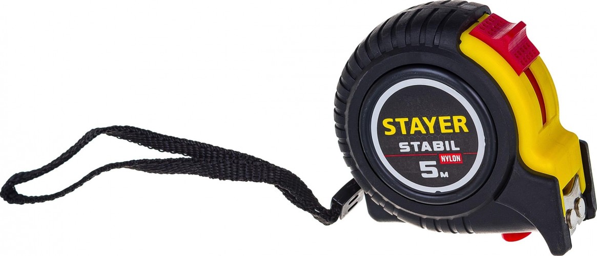 Рулетка STAYER STABIL 10м / 25мм профессиональная в ударостойком обрезин 34131-10_z02 - изображение 4