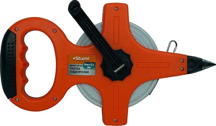 Рулетка Sturm 2010-07-GP-30 геодезическая 30 м, фибергласс