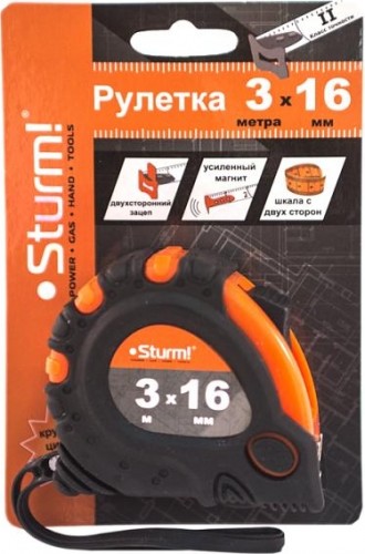 Рулетка Sturm 3 100 101 3мх16мм 3100101