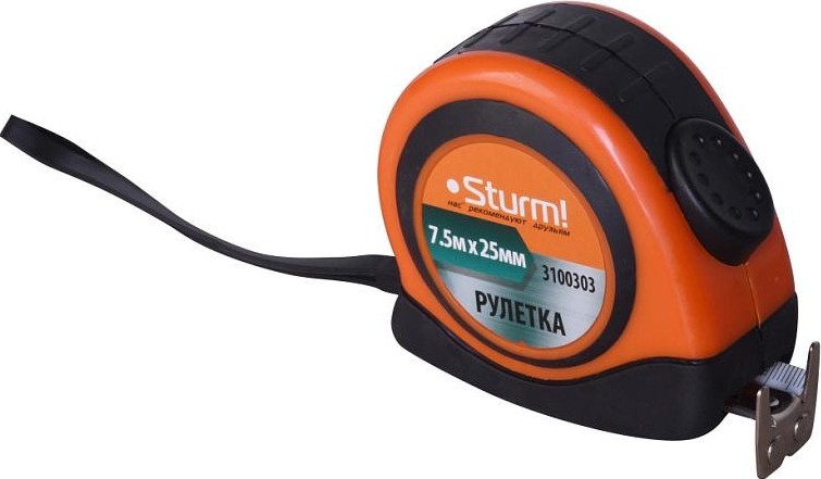 Рулетка Sturm 3 100 303 7,5мх25мм 3100303