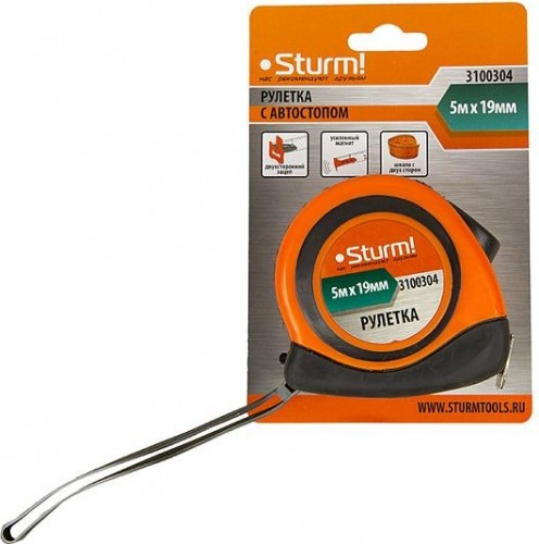 Рулетка Sturm 3 100 304 5мх19мм 3100304 - изображение 4