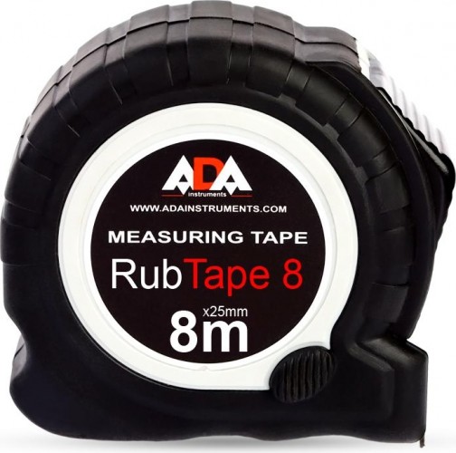 Рулетка ударопрочная ADA RubTape 8 с фиксатором А00157