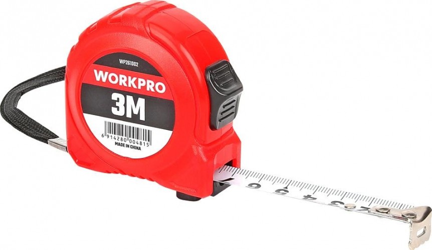 Рулетка WORKPRO WP261002 пластмассовая 3мх16мм - изображение 3
