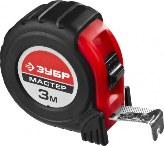 Рулетка ЗУБР МАСТЕР 3м / 16мм с ударостойким обрезиненным корпусом 34055-03-16_z03