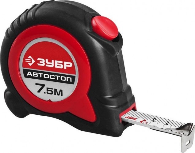 Рулетка ЗУБР МАСТЕР автостоп 5м / 25мм с автостопом и ударостойким обр 34052-05-25_z01