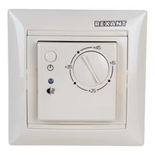 Механический встраиваемый терморегулятор "RX-308B" от +15 до +45 г, бежевый - изображение 4