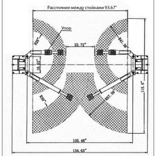 Подъемник двухстоечный S4B-2 AE&T (220В) с верхней синхронизацией - изображение 8