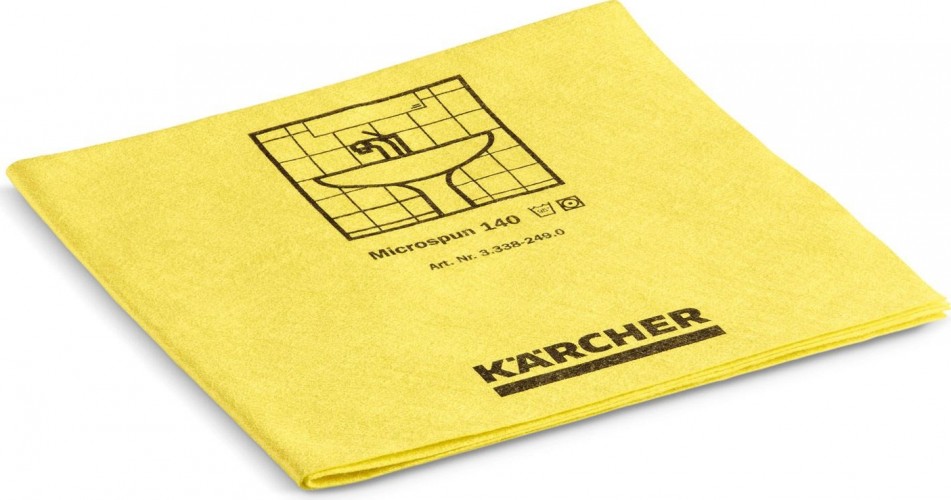 Салфетка протирочная KARCHER MICROSPUN из микроволокна (10 шт), желтая 3.338-249.0