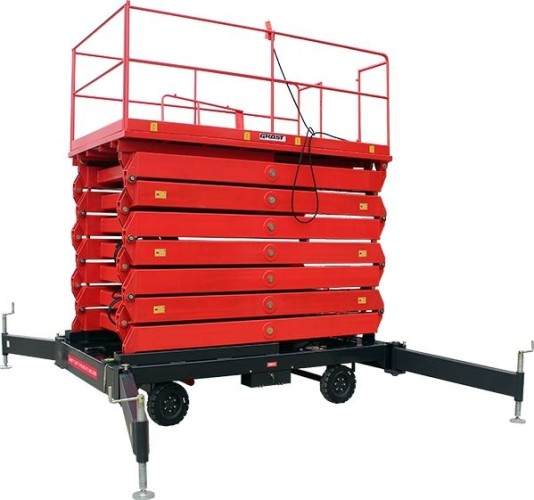 Самоходный подъемник ножничного типа GROST Tower Drive BS 400-16 с выдвижной платформой, аккумуляторный 212429