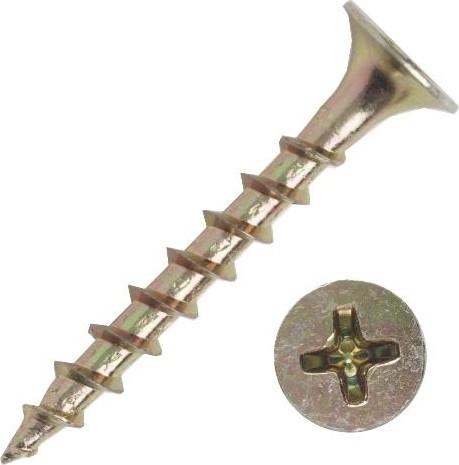 Саморез  3,5 х  45 с редким шагом для гипсокартона желтый СГДЖ 3,5х 45