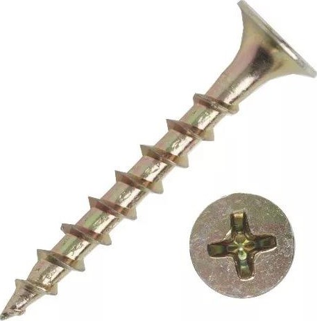 Саморез  3,5 х  51 с редким шагом для гипсокартона желтый СГДЖ 3,5х 51