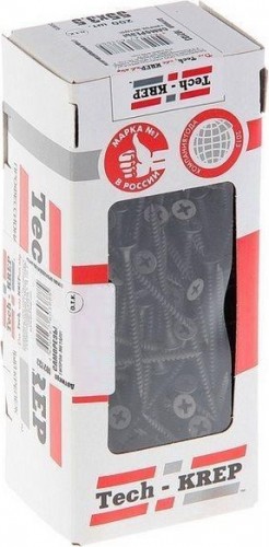 Саморез Tech-KREP 3,5 х  35 (коробка 200 шт.) с частым шагом для гипсокартона 102130