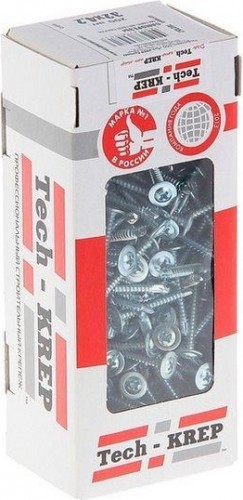 Саморез Tech-KREP 4,2 х 16 (коробка 200 шт.) с прессшайбой со сверлом 102149