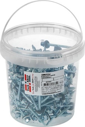 Саморез Tech-KREP 5,5 х  19 (ведро 300 шт.) кровельный оцинкованный 104750