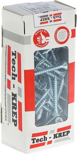 Саморез Tech-KREP 6,0 х  50 (уп. 100 шт.) универсальный, оцинкованный 102207