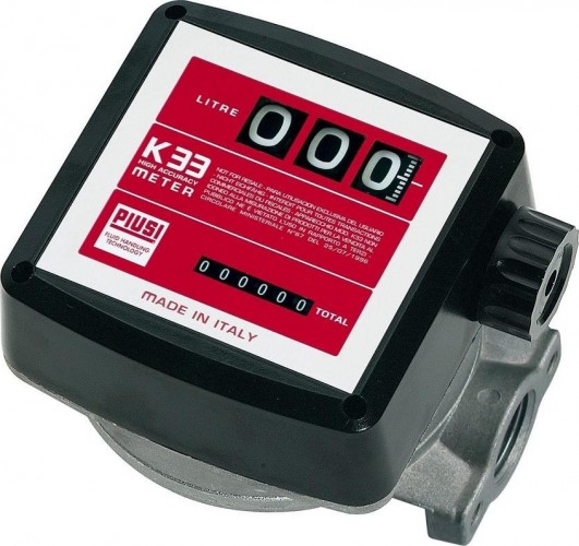 Счетчик механический PIUSI K 33 ver.В дизель- 3-х разрядный для отпуска топлива  000551000 000551000