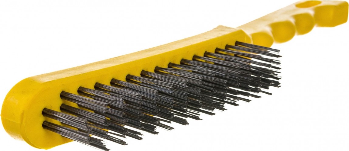 Щетка Biber 70914 4-рядная, стальная с пластиковой ручкой Тов-141226
