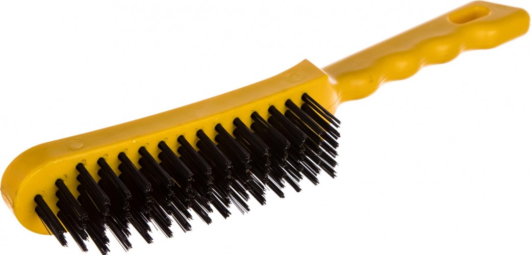 Щетка Biber 70916 6-рядная, стальная с пластиковой ручкой Тов-141227