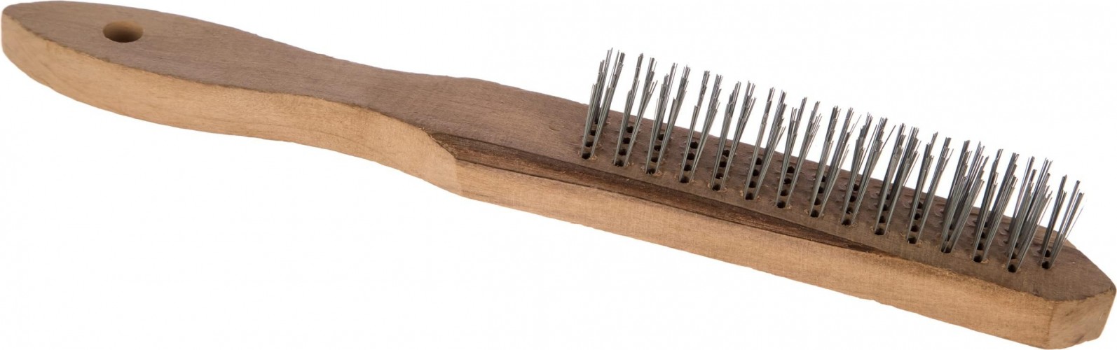 Щетка Biber 70940 4-рядная, стальная с деревянной ручкой Тов-076237