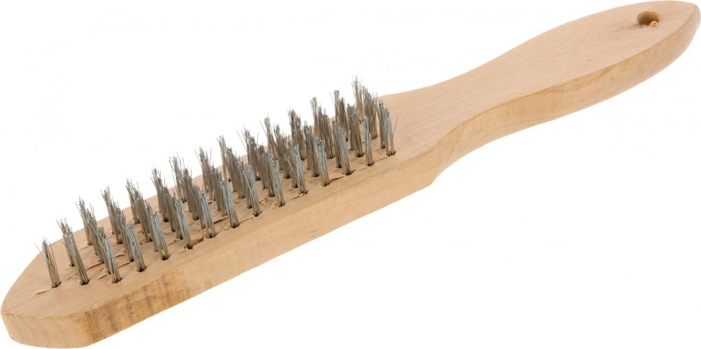 Щетка Biber 70950 5-рядная, стальная с деревянной ручкой Тов-076238