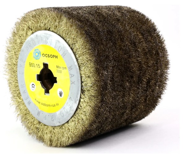 Щетка для щеточной шлифмашины P.I.T. PLM.RB12010019BS015 латунир-я сталь 0,15, совместима с pwp120-c, pwp12