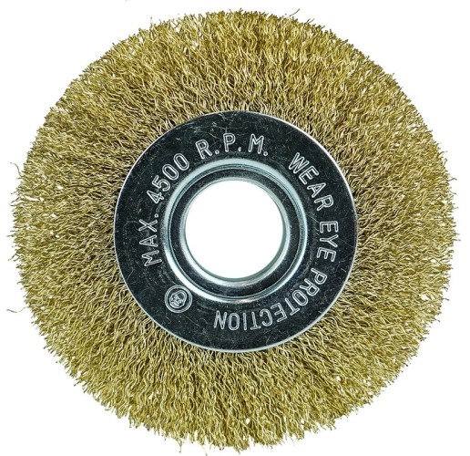 Щетка для УШМ BERGER BG1733 латунированная сталь 0.3 мм, d 100 мм, посадка 22.