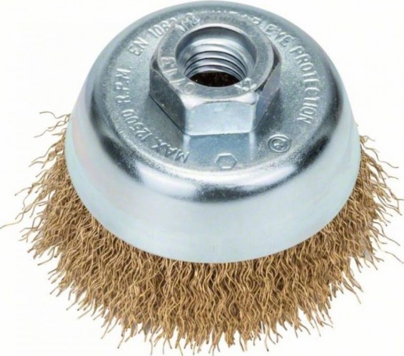 Щетка для УШМ BOSCH ЧАШЕЧНАЯ M14 0.3x70ММ ПУЧКИ ЛАТУНЬ 125 2609256500