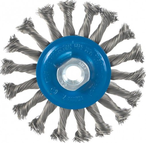 Щетка для УШМ BOSCH КОЛЬЦЕВАЯ M14 0.5x115ММ ВИТАЯ СТАЛЬ 2609256512 - изображение 3